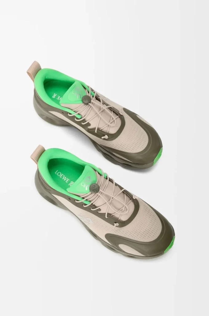 Baskets Cloudsolo vert kaki/sable