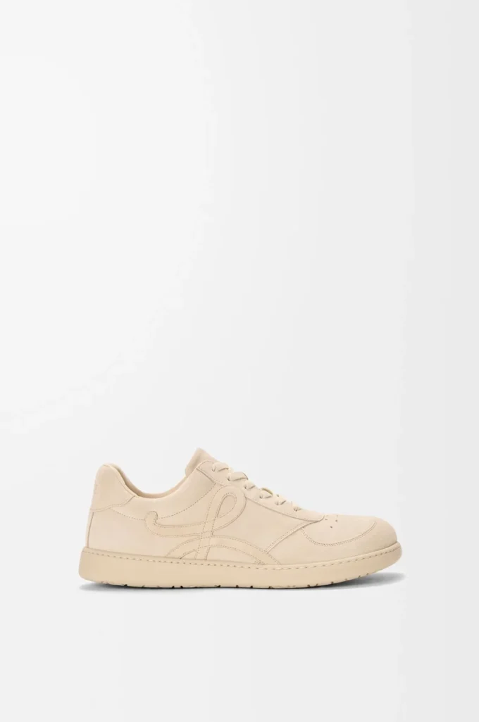 Baskets Jambo en cuir de veau suédé Oat Milk
