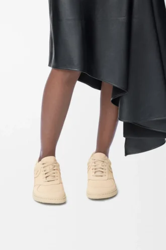 Baskets Jambo en cuir de veau suédé Oat Milk