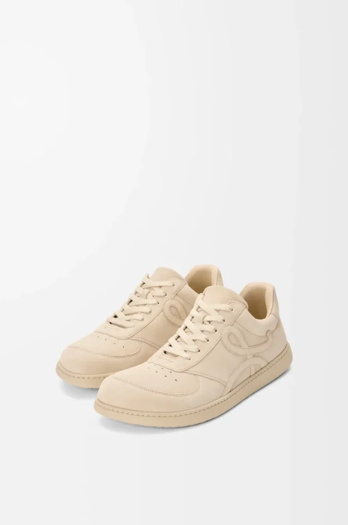 Baskets Jambo en cuir de veau suédé Oat Milk