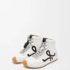 Baskets montantes Ballet Runner 2.0 en nylon et cuir de veau Blanc/Noir