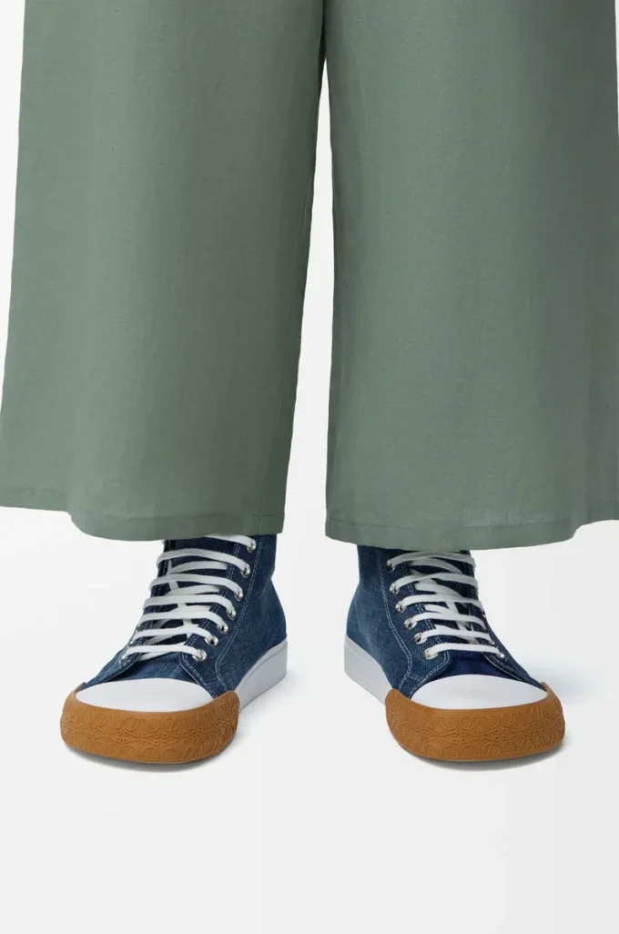 Baskets montantes Bloc en denim Denim délavé