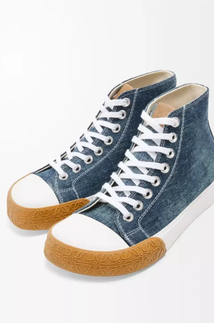 Baskets montantes Bloc en denim Denim délavé