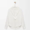 Blouse en soie blanche