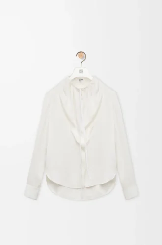 Blouse en soie blanche