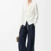 Blouse en soie blanche