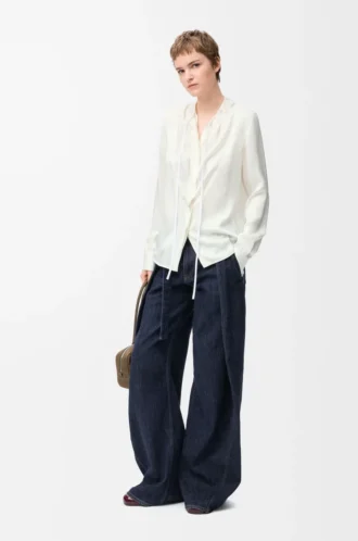 Blouse en soie blanche