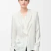 Blouse en soie blanche