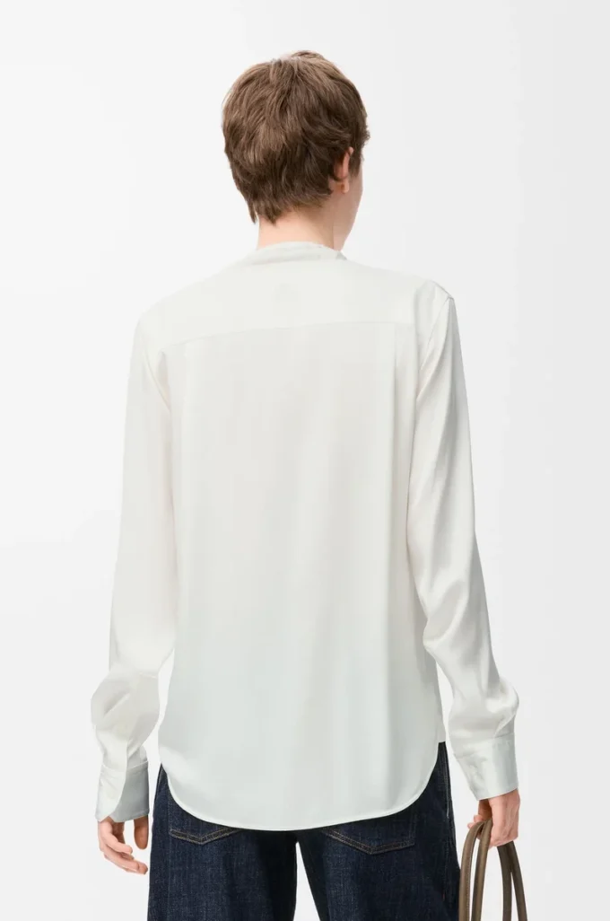 Blouse en soie blanche
