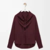 Blouse en soie bordeaux