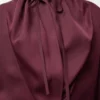 Blouse en soie bordeaux