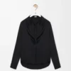 Blouse en soie noire