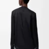 Blouse en soie noire