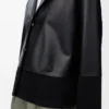 Blouse pyjama en cuir d&rsquo;agneau nappa noir