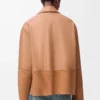 Blouse pyjama en cuir d&rsquo;agneau nappa Toffee