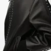 Blouson aviateur en cuir d&rsquo;agneau nappa Noir