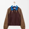 Blouson aviateur en tissu technique Marron