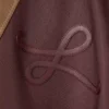 Blouson aviateur en nylon, cuir d&rsquo;agneau nappa et cuir de veau suédé Marron