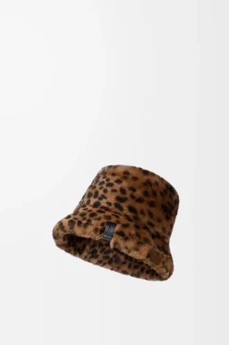 Bob imprimé en peau lainée Beige/Marron
