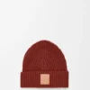 Bonnet en cachemire acajou