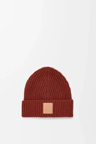 Bonnet en cachemire acajou