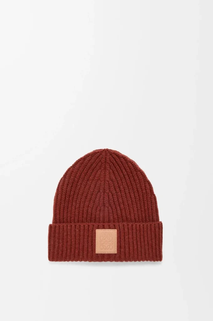 Bonnet en cachemire acajou
