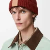 Bonnet en cachemire acajou