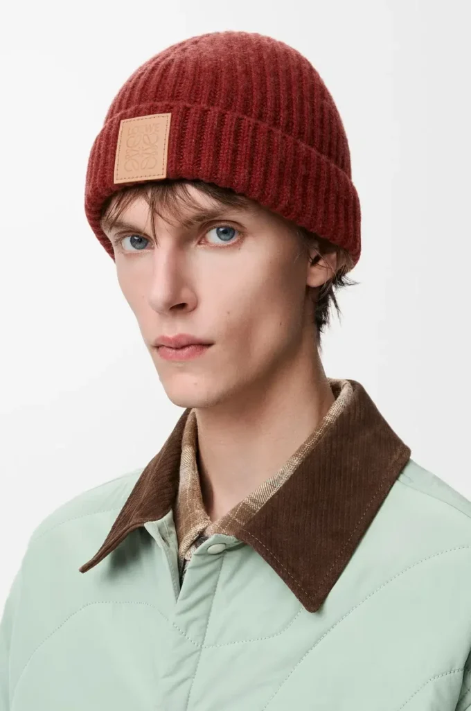Bonnet en cachemire acajou