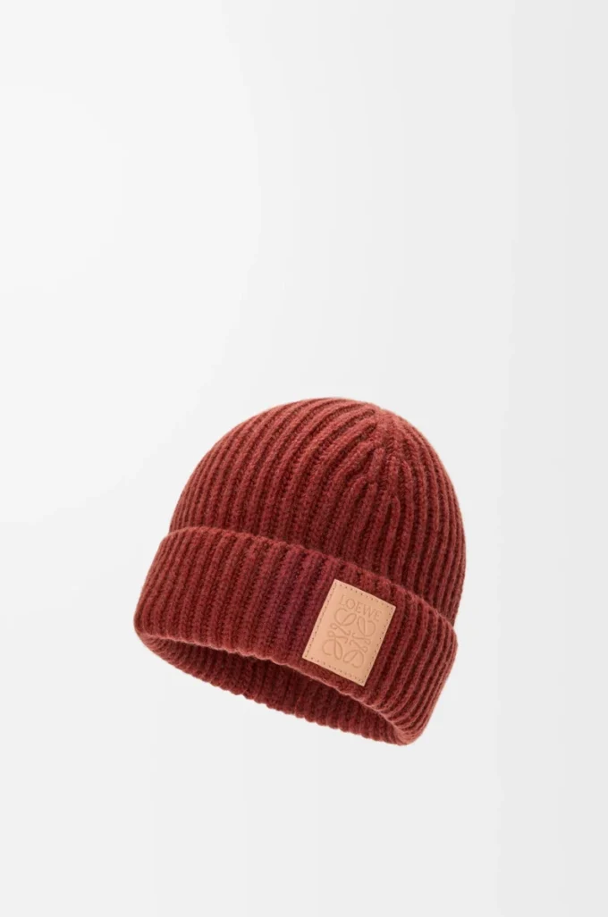 Bonnet en cachemire acajou