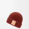 Bonnet en cachemire acajou
