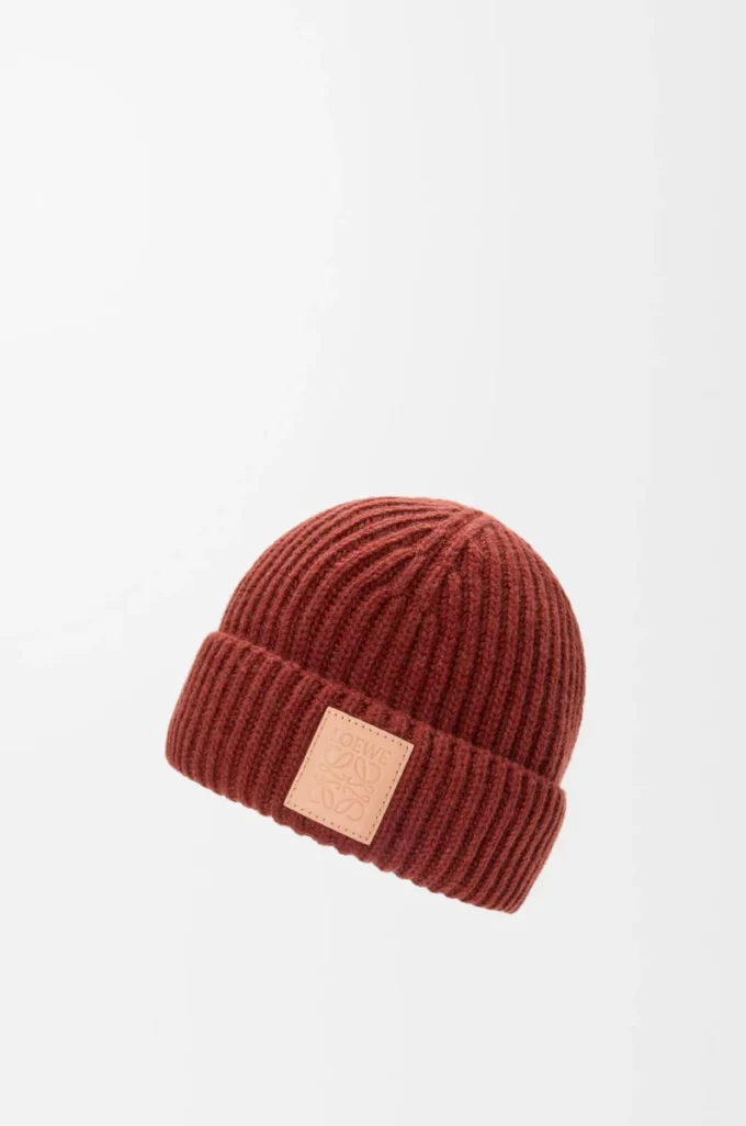 Bonnet en cachemire acajou