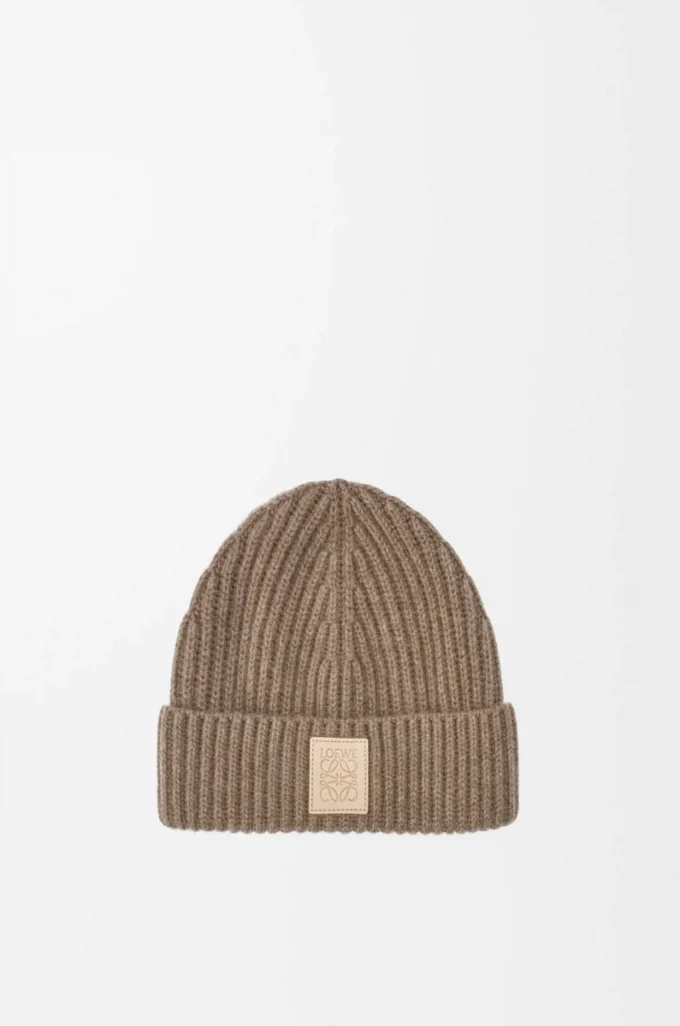Bonnet en cachemire beige