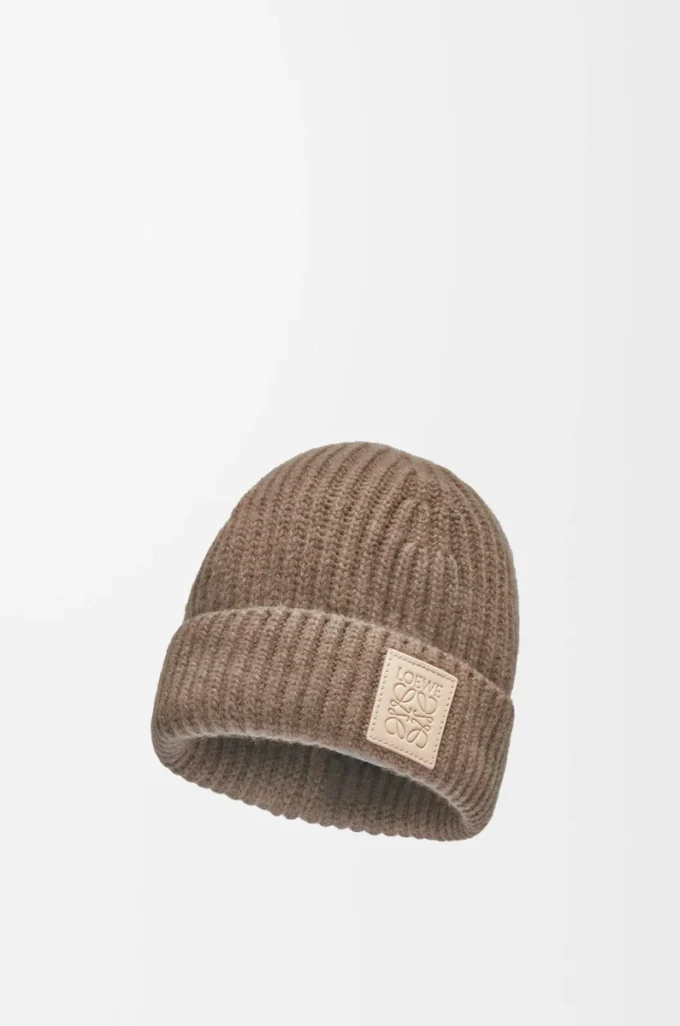 Bonnet en cachemire beige