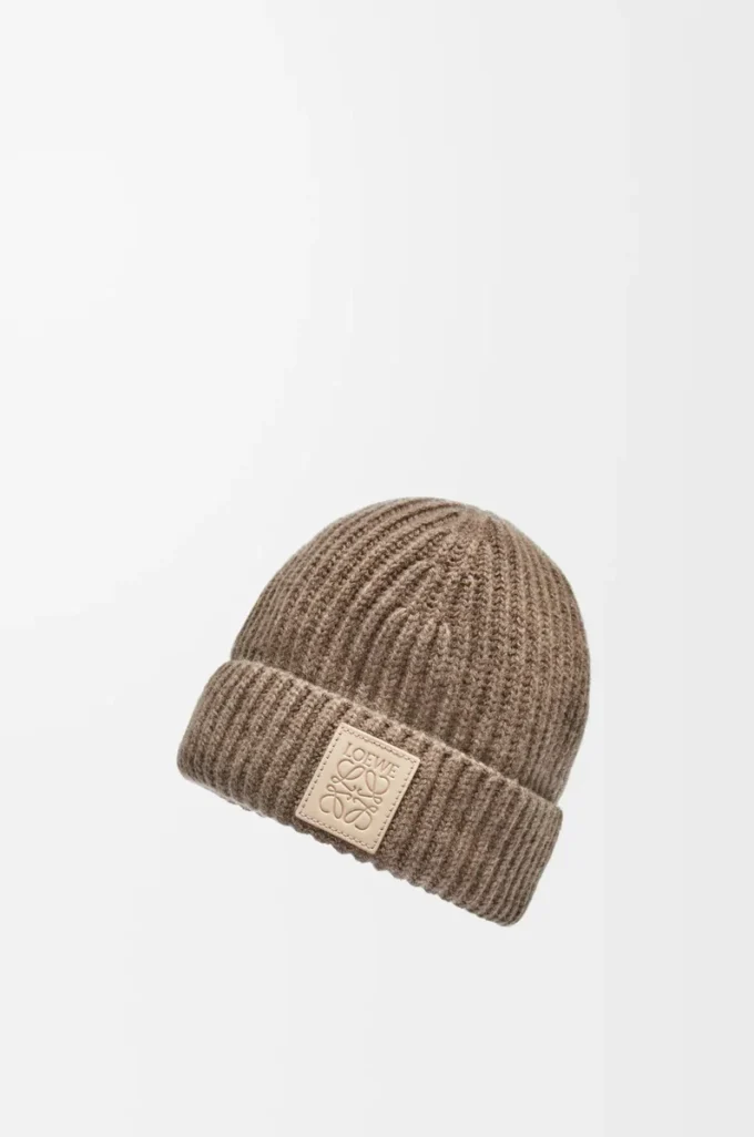 Bonnet en cachemire beige