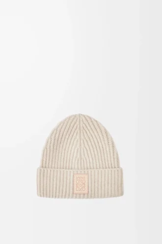 Bonnet en cachemire beige clair