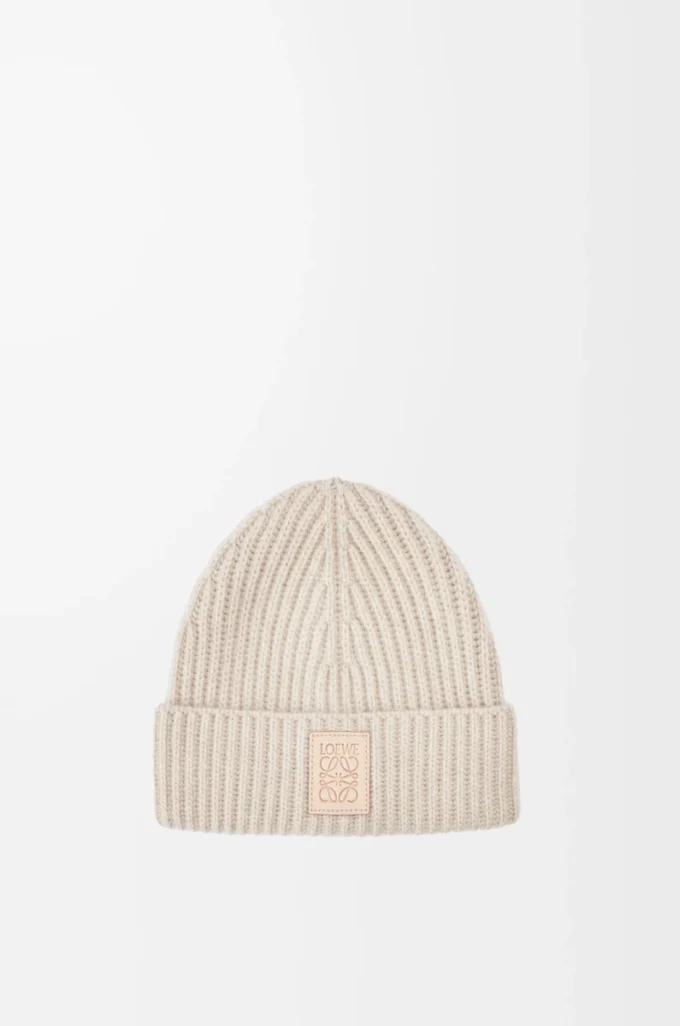 Bonnet en cachemire beige clair