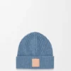 Bonnet en cachemire bleu denim