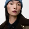 Bonnet en cachemire bleu denim