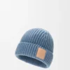 Bonnet en cachemire bleu denim