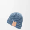 Bonnet en cachemire bleu denim