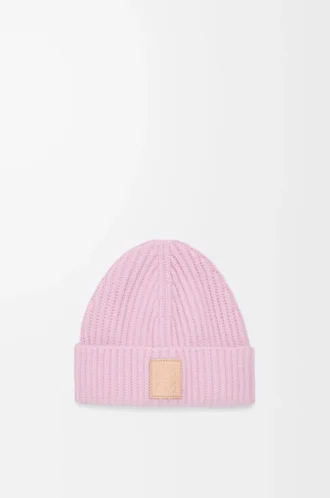Bonnet en cachemire rose clair