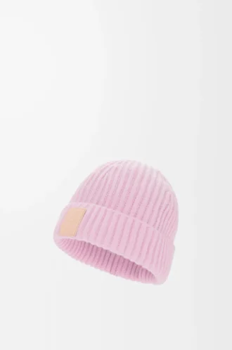 Bonnet en cachemire rose clair