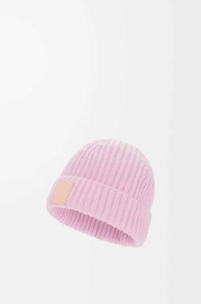 Bonnet en cachemire rose clair