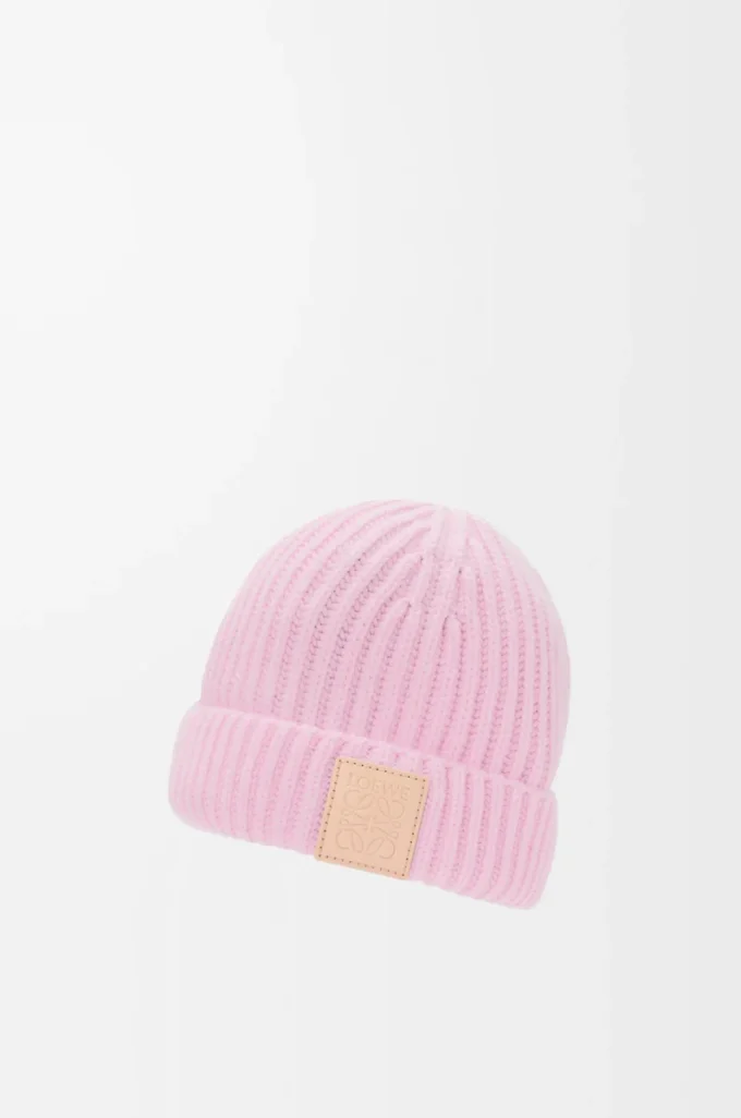 Bonnet en cachemire rose clair