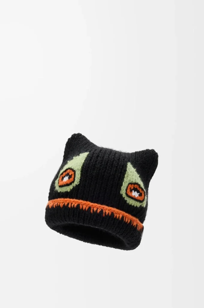 Bonnet en laine, alpaga et mohair Noir Bonnet en laine, alpaga et mohair Noir