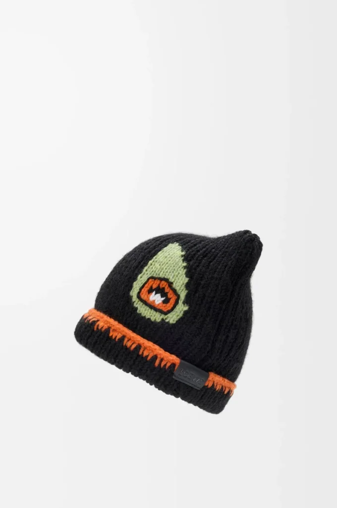 Bonnet en laine, alpaga et mohair Noir Bonnet en laine, alpaga et mohair Noir