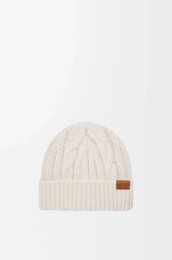 Bonnet en laine Écru