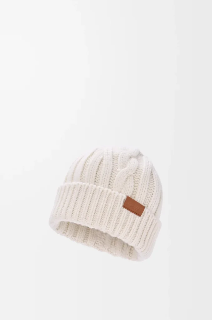 Bonnet en laine Écru