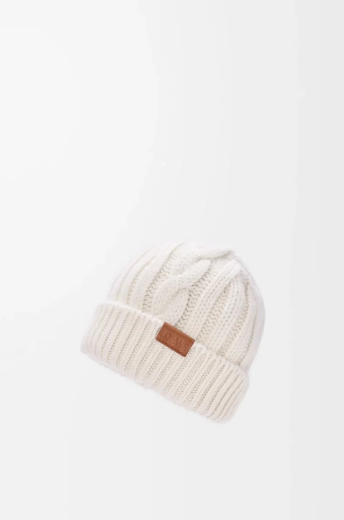 Bonnet en laine Écru