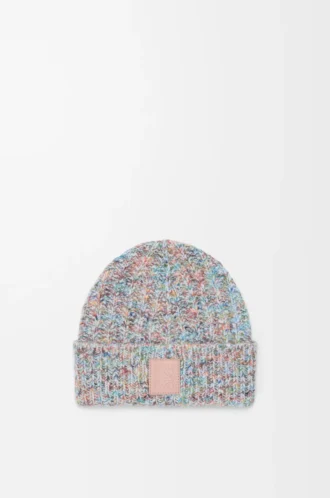 Bonnet en laine et cachemire multicolore